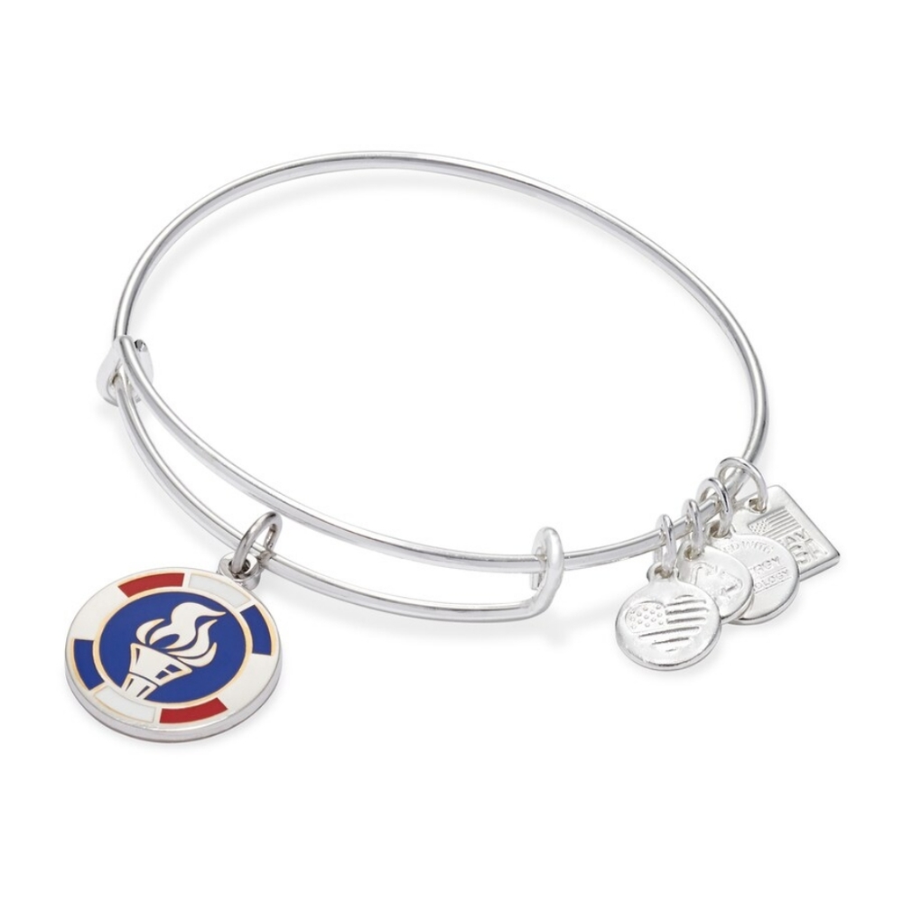 NWT, Alex and Ani 2015 Team USA Flame Epoxy Bracelet